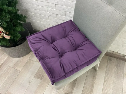 Booster Seat Cushion Pad Velvet Thick Floor Armchair Kitchen Garden Adult Indoor