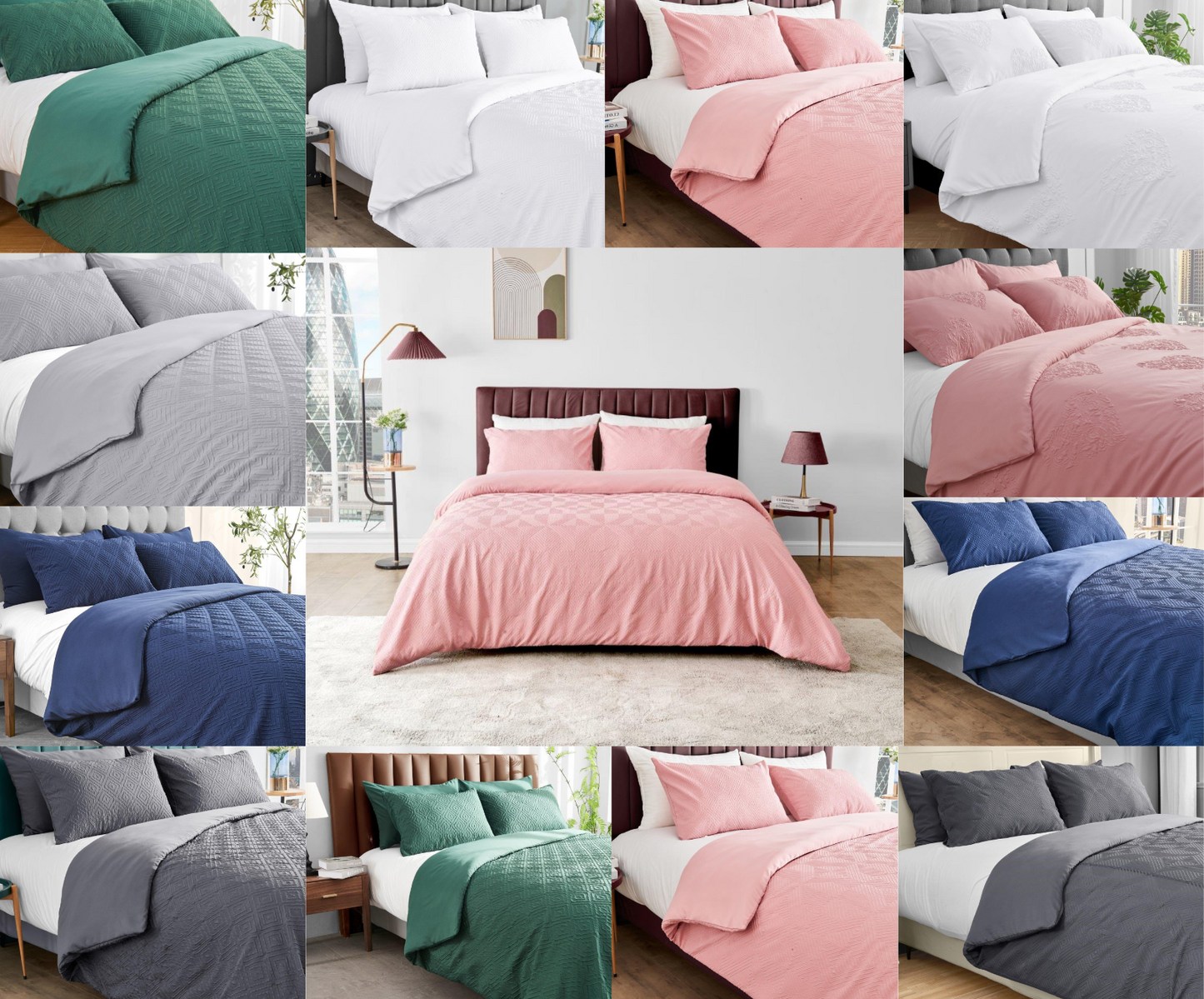 Luxury Geometric Bedding Duvet Quilt Cover Bedding Set Single Double King Size