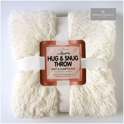 Lush Long Pile Super Soft Cosy Throws Sofa Bed Fleece Blanket Double King