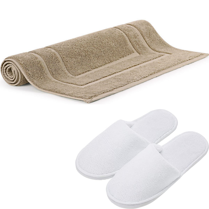 LUXURY GREEK STYLE BATH MAT PEDESTAL SET NON SLIP TOILET BATHROOM RUGS 1 PIECE