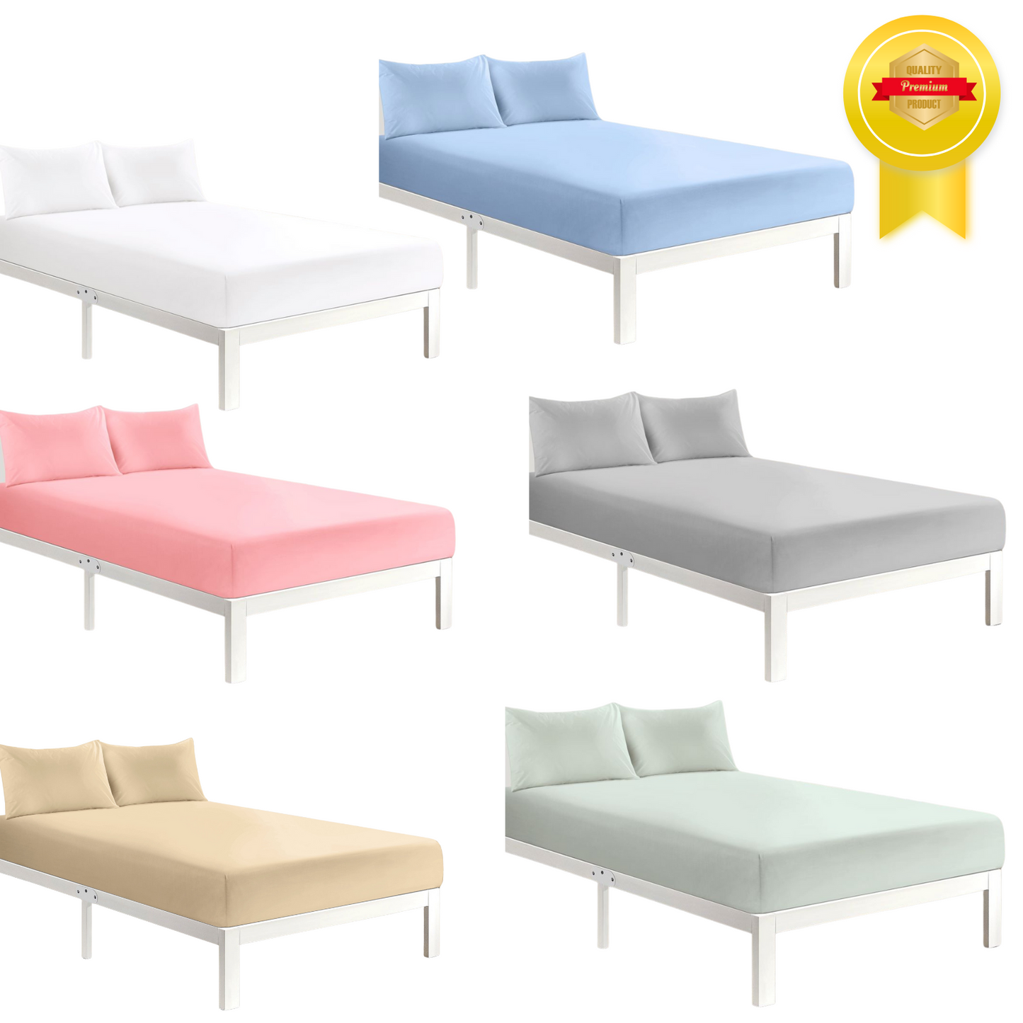 Microfibre Fitted Sheet 25cm Deep Soft, Wrinkle-Free Bed Sheet Single Double New