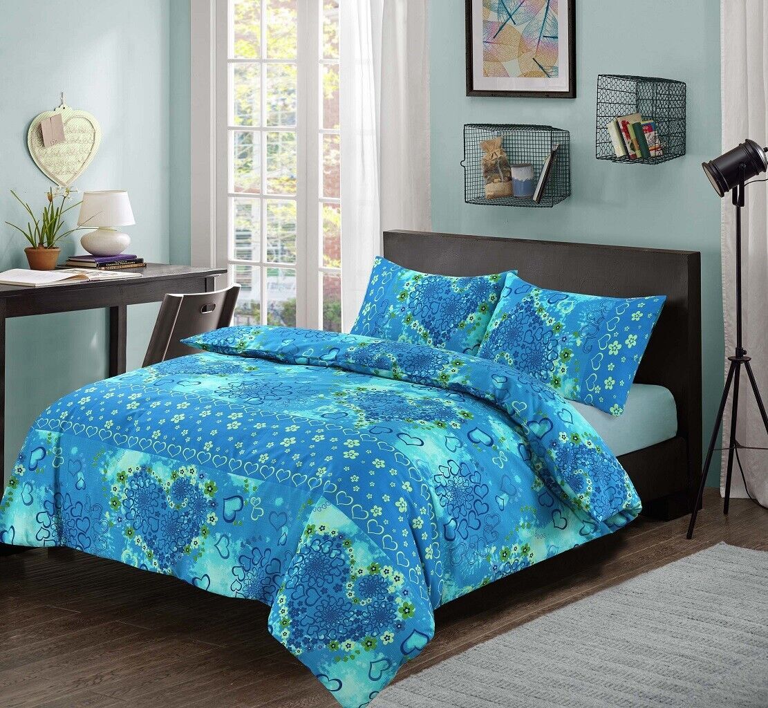 Jasmin & Elephant Duvet Cover Set With Pillowcases Quilt Bedding Sets All Sizes