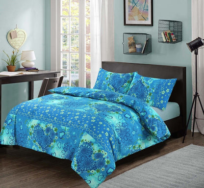 Jasmin & Elephant Duvet Cover Set With Pillowcases Quilt Bedding Sets All Sizes