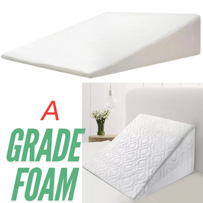 XLarge Acid Reflux Flex Foam Support BedWedge Pillow Quilted Removable Zip Cover