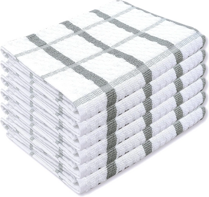 Pack Of 6-12 Terry 100% Cotton Tea Towels Set Dish Cloth Kitchen Cleaning Drying