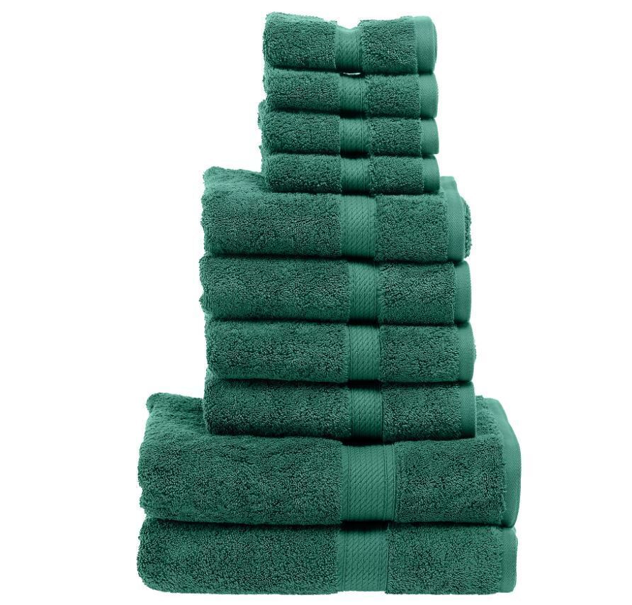 10pcs Bale Set Face Hand Bath Towels 100% Egyptian Cotton Bathroom Towel Sets