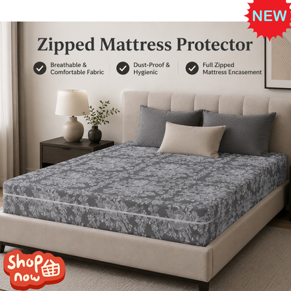 ZIPPED MATTRESS COVER PROTECTOR ANTI BUG ZIP COVER FULLY ENCASES SIN DOUBLE KING