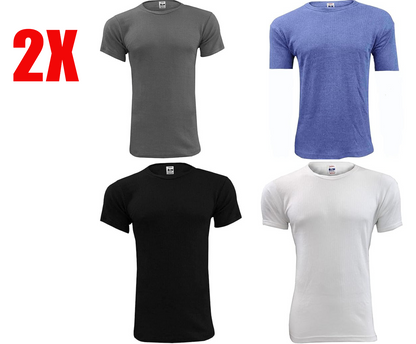 2pcs Thermal Half Sleeve T-Shirt Vest Winter Underwear Warm Plain Top Base Layer