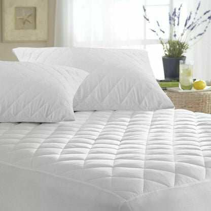 EXTRA DEEP QUILTED WATERPROOF MATTRESS PROTECTOR  FITTED SHEET BED WET COVER