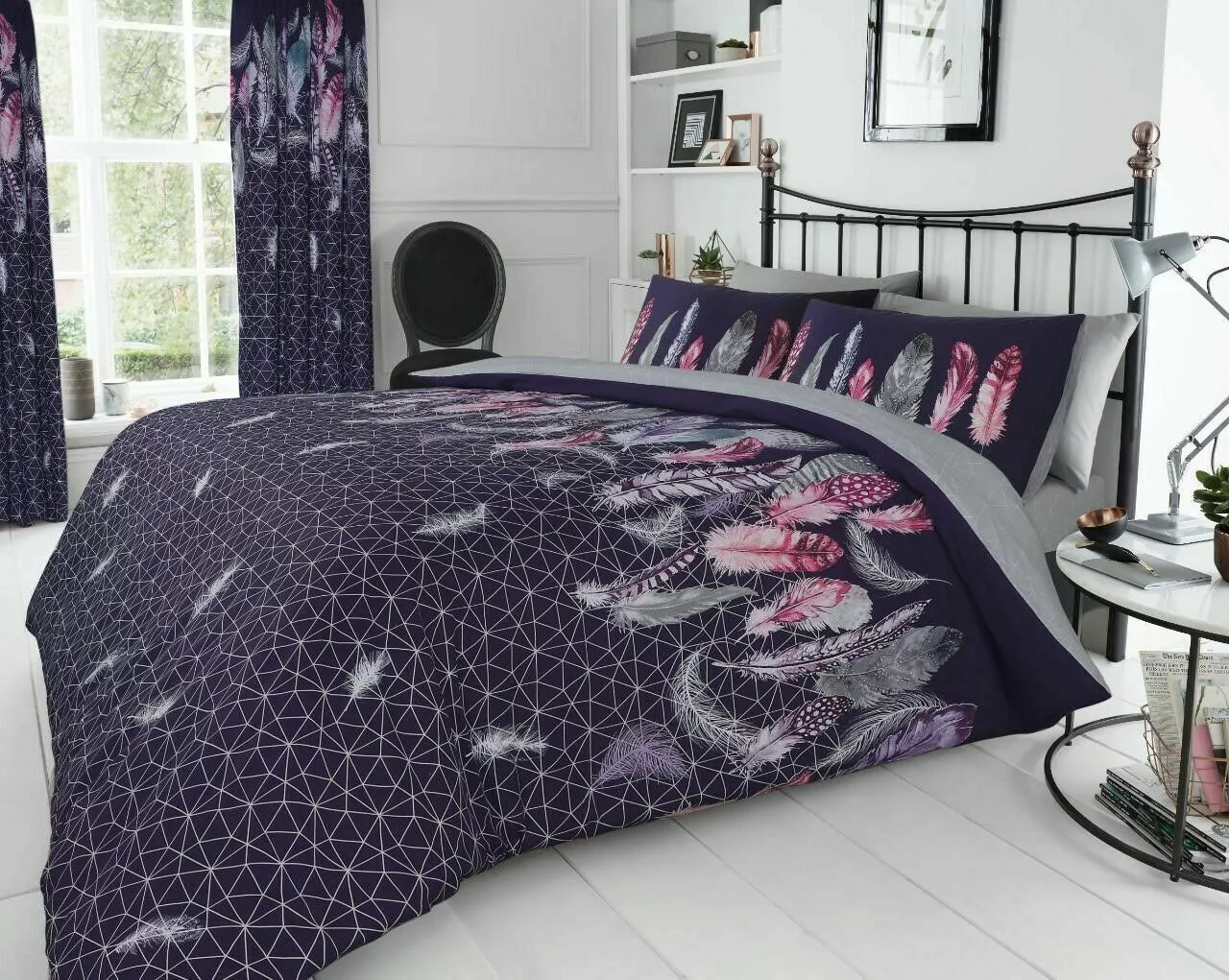 Feathers Dream Catcher Duvet Cover Sets Soft Quilt Cover Bedding Sets / Curtains