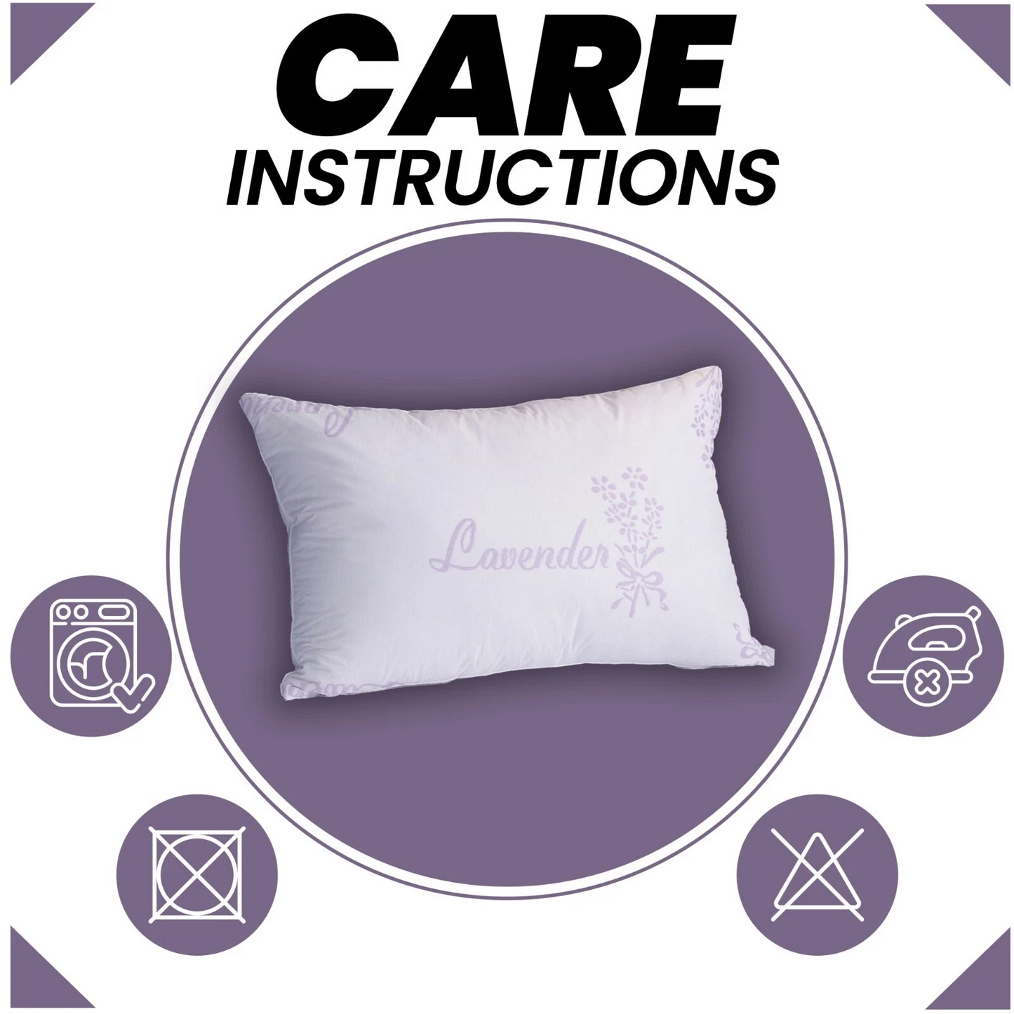 Hotel Quality One Pillow Lavender Scented, Copper Infused Memory Foam, Ice Cool