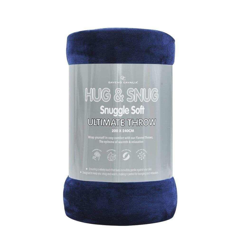 Ultimate Flannel Throw Warm Cosy Fleece Blanket Sofa Sette Bed Travel Throw Over