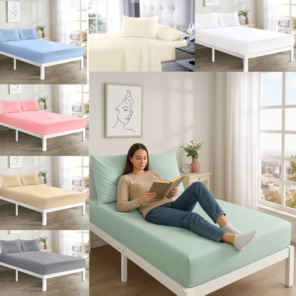 Ultra Soft  Fitted Sheet Bed Sheet 40cm Extra Deep Single Double King all Sizes