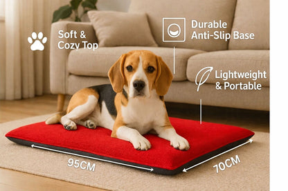 Fleece pet mat in cream, light and calming colour option