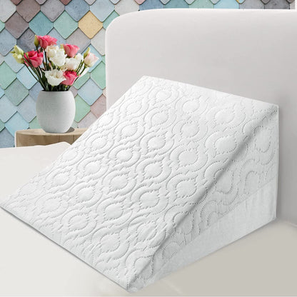 XLarge Acid Reflux Flex Foam Support BedWedge Pillow Quilted Removable Zip Cover