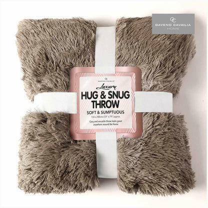 Lush Long Pile Super Soft Cosy Throws Sofa Bed Fleece Blanket Double King