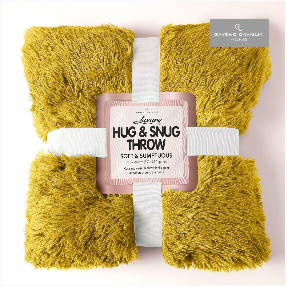 Lush Long Pile Super Soft Cosy Throws Sofa Bed Fleece Blanket Double King