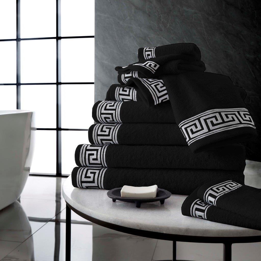 Greek Key Style 100% Egyptian Cotton Towels Sets Bath Sheets Jumbo Sheets Hotel