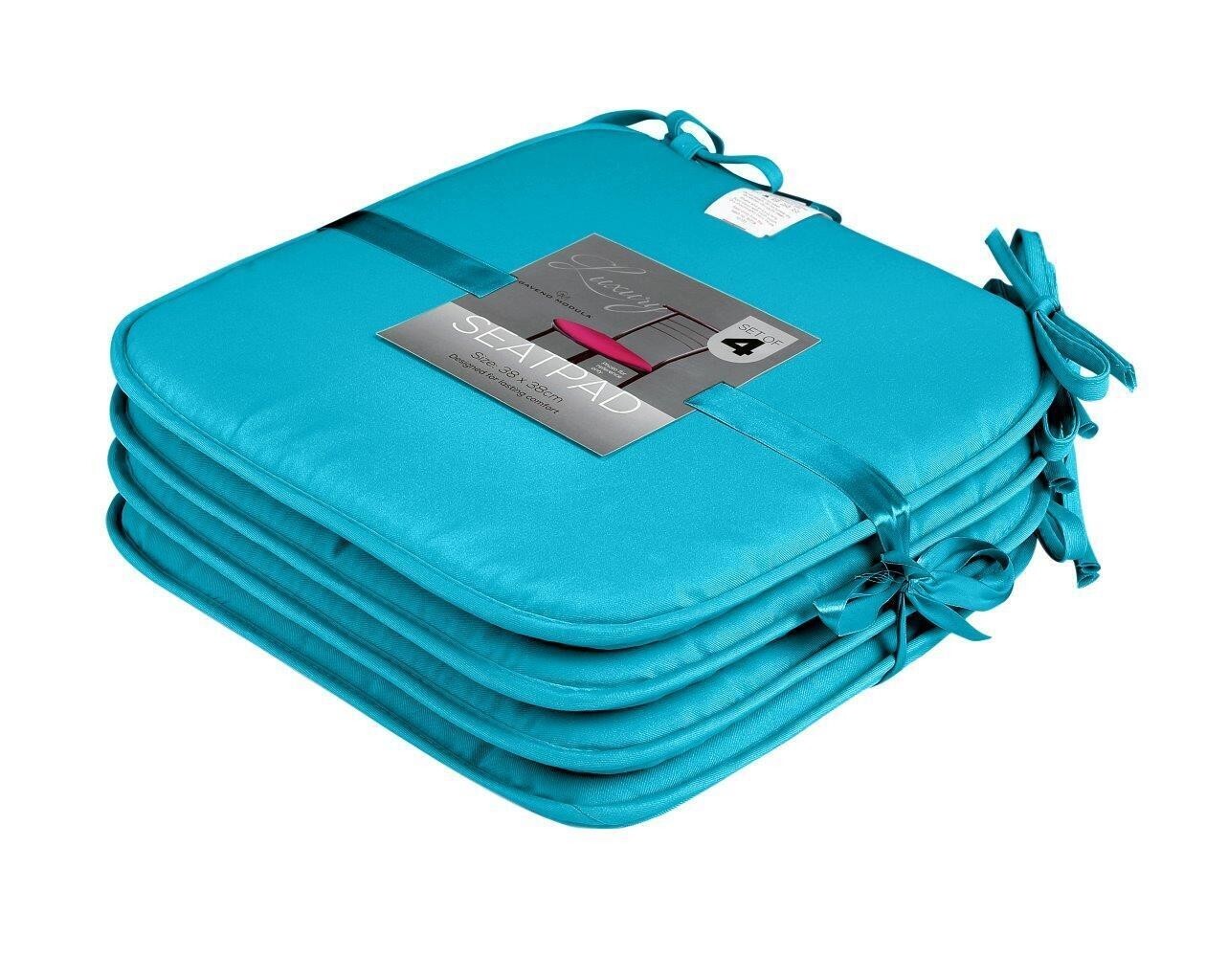 Chair Seat Pads Tie On Dining Kitchen Garden Patio Indoor & Outdoor Seat Cushion