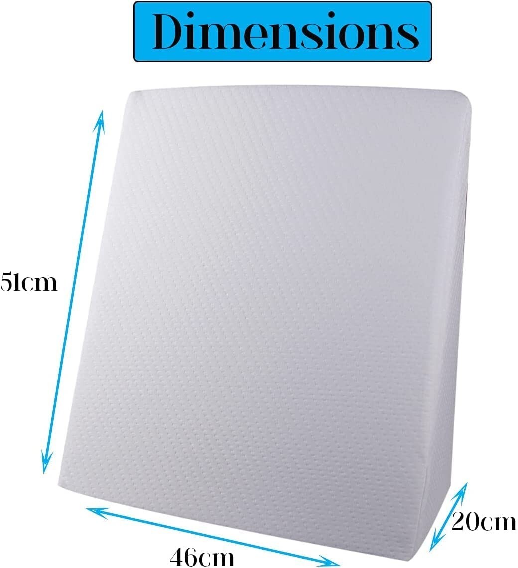 Wedge Pillow Orthopaedic Bed Support Cushion Back Leg Rest Foam Removable Cover0