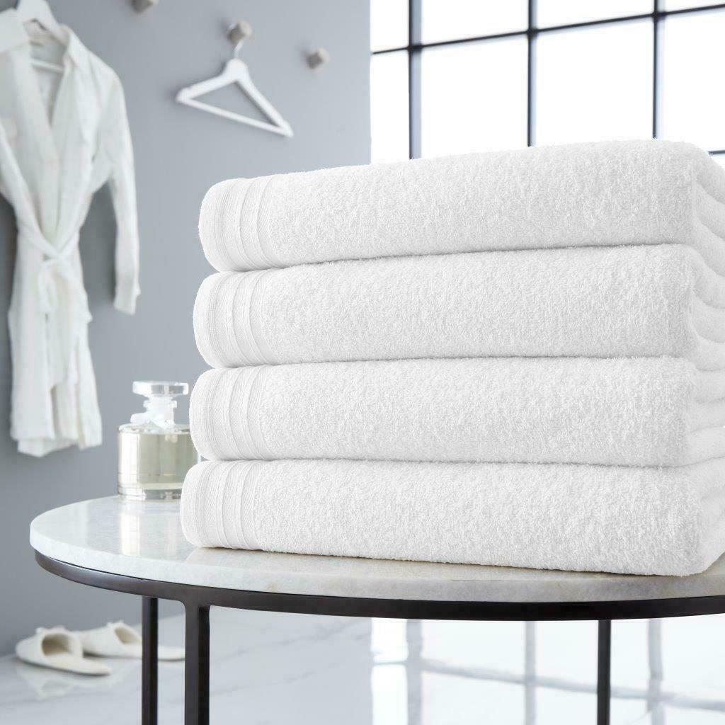 4pc Towel Bale Set Luxury Egyptian Combed Cotton Bath Hand Face Bathroom Towels