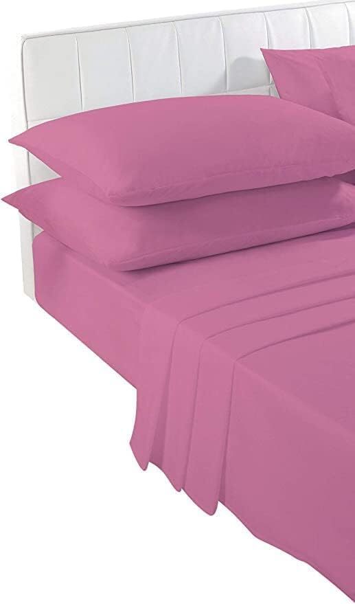 Pair of Plain Dyed 100% PolyCotton Pillow Cases Soft Touch Cosy Pillow Cases