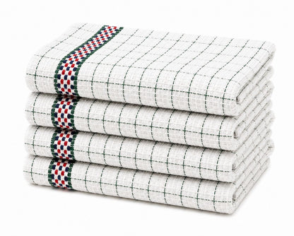 PACK OF 8 TEA TOWELS HAWAI 100% COTTON KITCHEN LUXURY TOWEL CHECK DESIGN