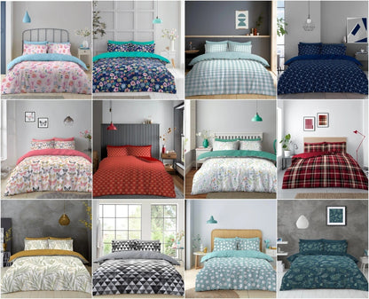 Reversible Microfibe Duvet Cover Quilt Cover Single Double King Size Bedding Set
