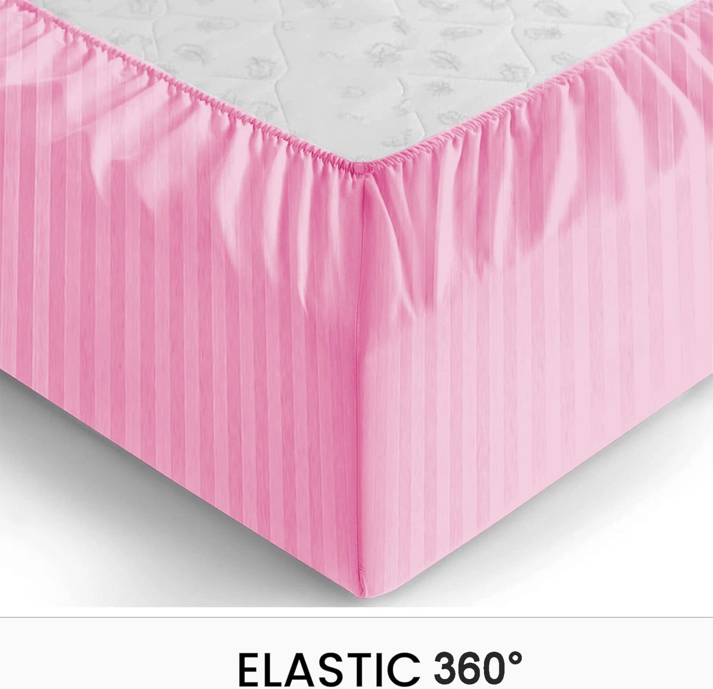100% Egyptian Pcotton Fitted Sheet 30Cm Extra Deep 300tc Bedsheets Single Double