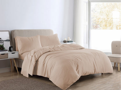 Flannelette 100% Brushed Cotton  Duvet Quilt Cover Bed Set Double King Single