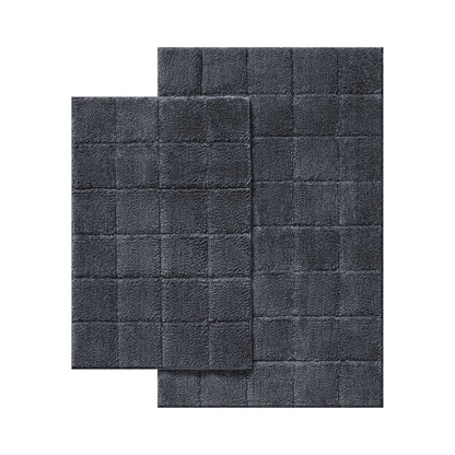 MaxWell ribbed bath mat set in black