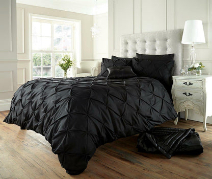 Pintuck Bedding Set Duvet Cover Single Double Super King Size Quilt Quilt Ruched