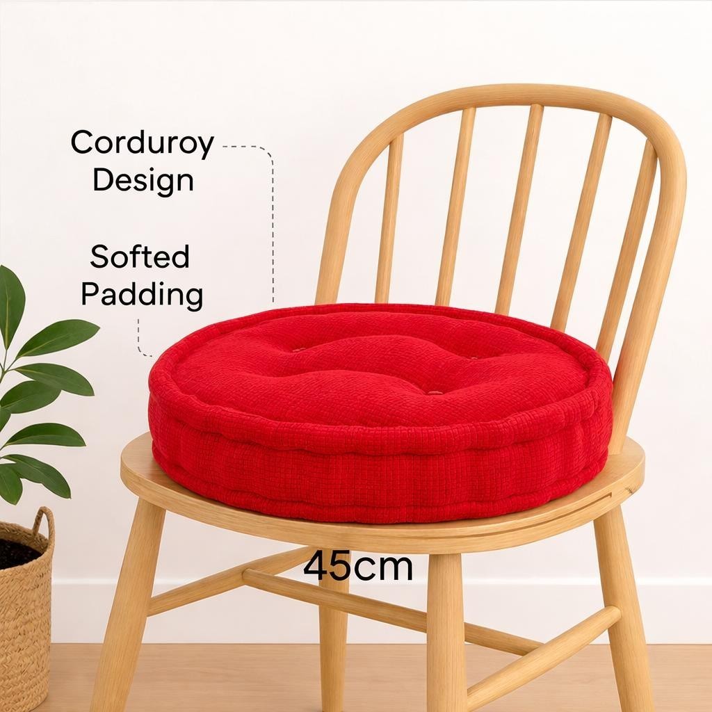 Rounded 10cm Thick padded seat cushion garden dining chair pad indoor outdoor boosters