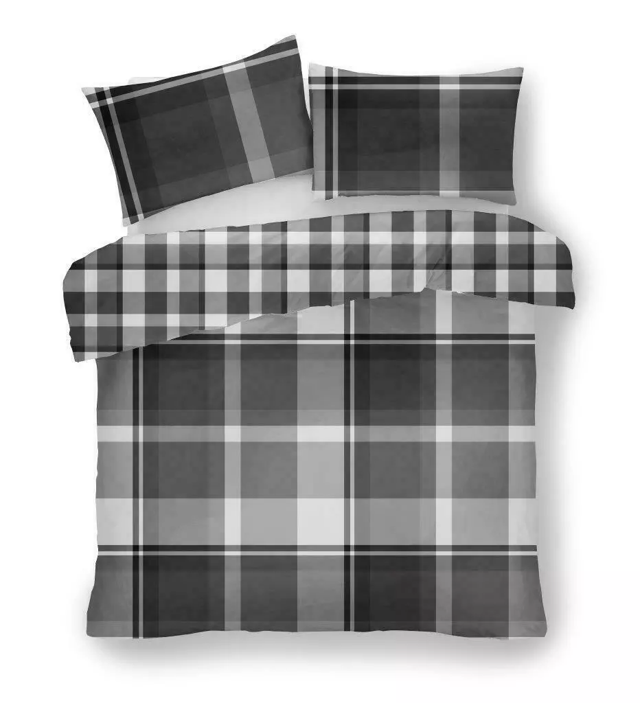 Waverly Check Printed Duvet Quilt Cover Sets Bedding With Pillowcases All Sizes