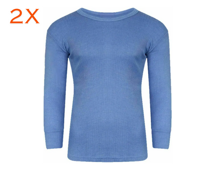 2x Mens Thermal Long Sleeves T-Shirts Warm Vests Winter Underwear Base Layer Top