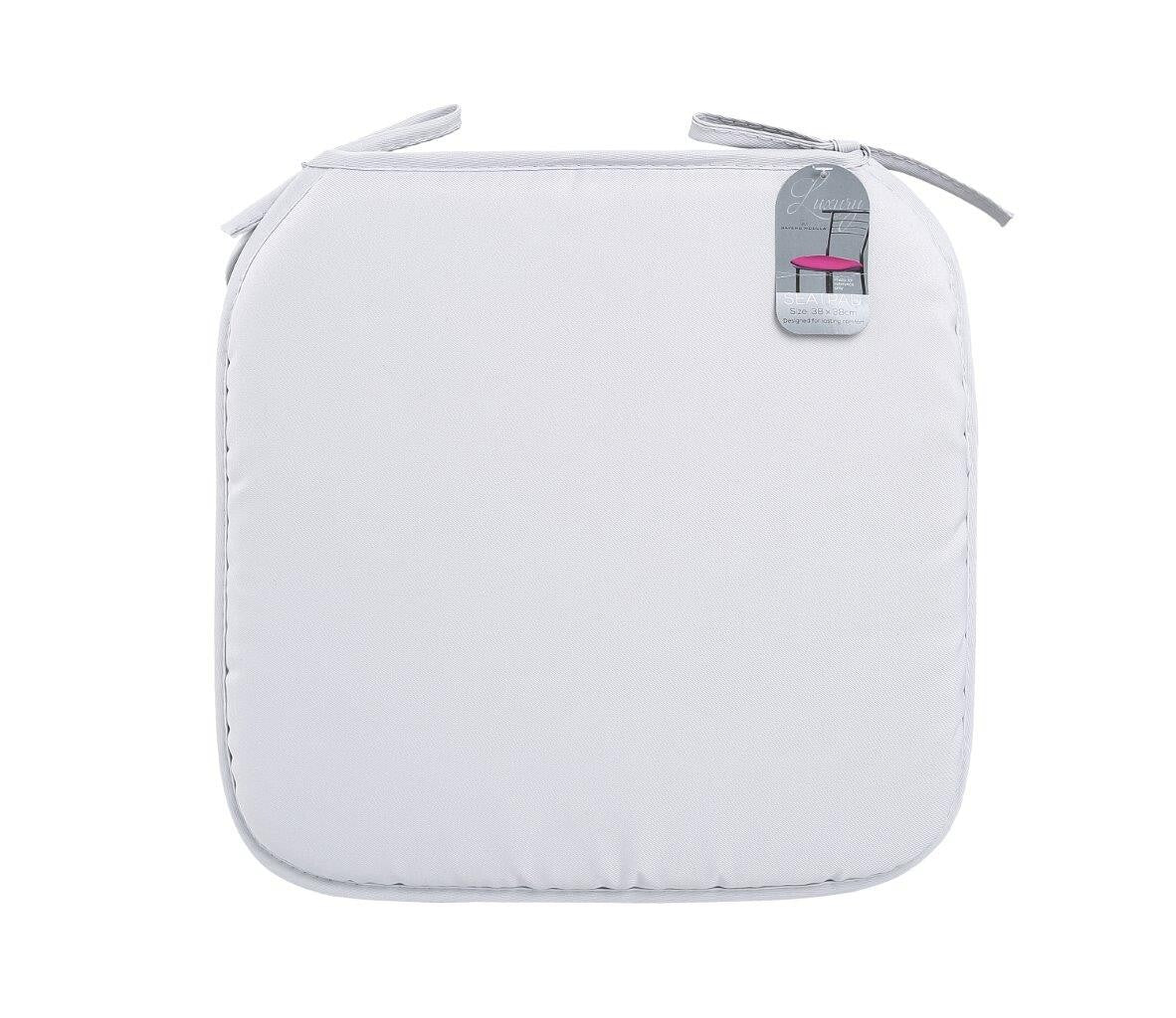 4PCS Chair Seat Pads Cushions with Ties Kitchen Dining Garden Patio 38x38cm