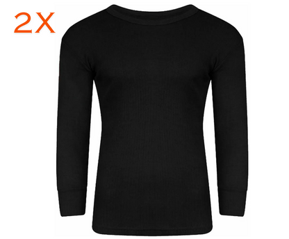 2x Mens Thermal Long Sleeves T-Shirts Warm Vests Winter Underwear Base Layer Top