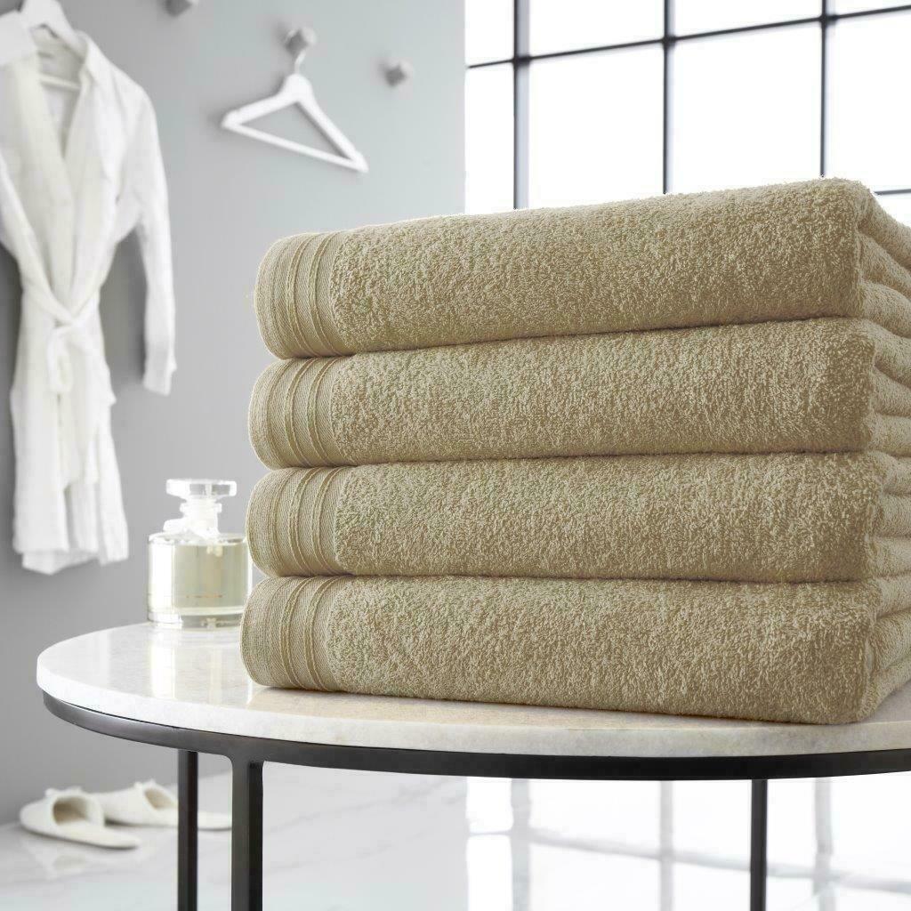 4pc Towel Bale Set Luxury Egyptian Combed Cotton Bath Hand Face Bathroom Towels