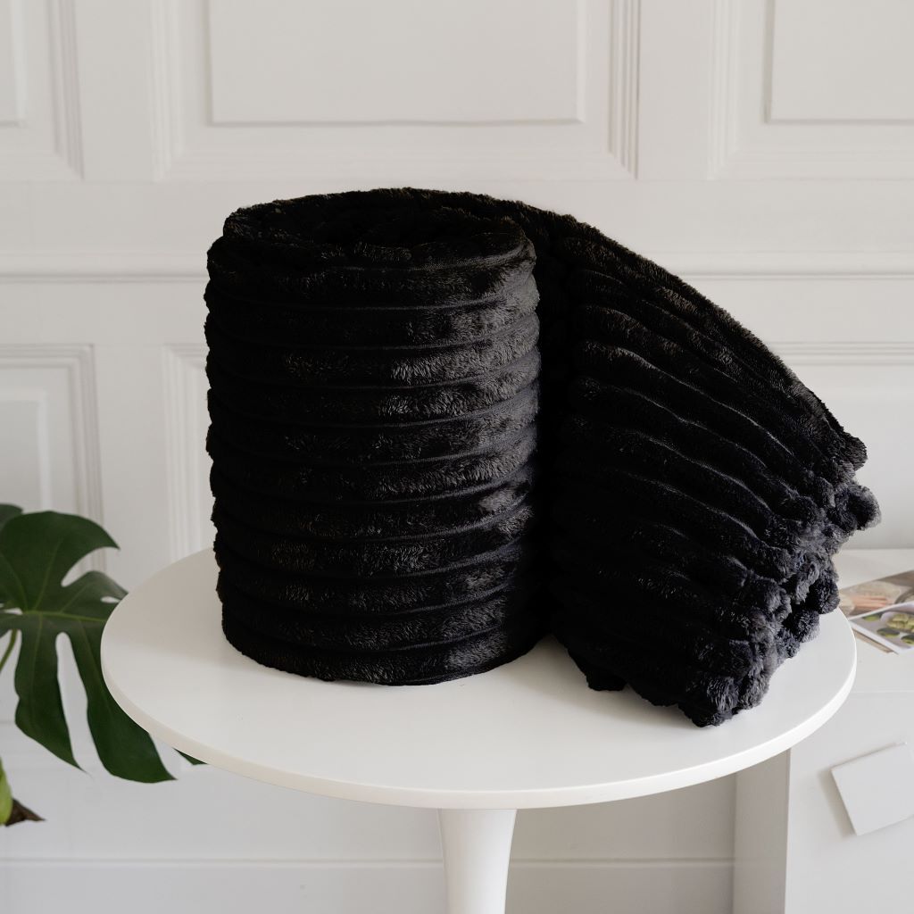 Chunky Cord Ribbed Throw Over Fleece Cosy Warm Soft Large Sofa Bed Sette Blanket