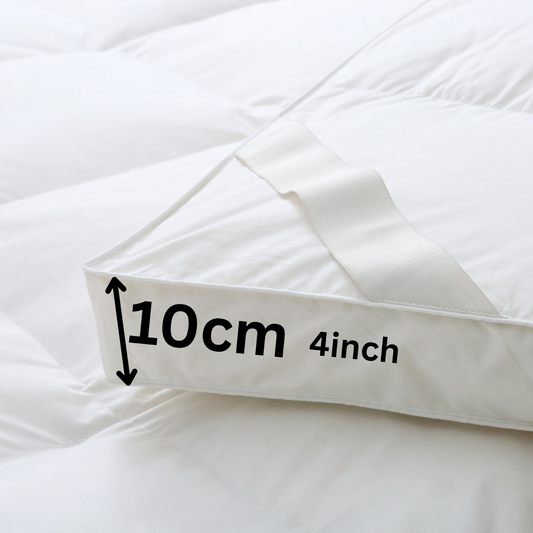 10cm Microfiber Mattress Topper Hotel Quality Soft 4" Deep Bed Pad All Size