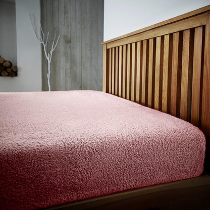Teddy Fleece Bed Fitted Sheets & Pillowcase Warm Bed Linen Sheet Cuddle Beddings