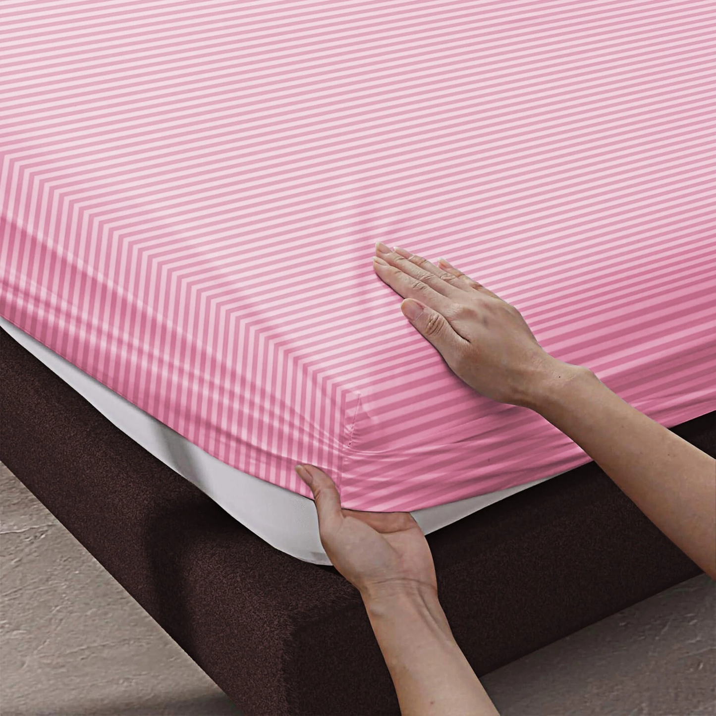 100% Egyptian Pcotton Fitted Sheet 30Cm Extra Deep 300tc Bedsheets Single Double