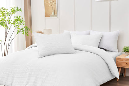 Luxury Seersucker Durham Duvet Quilt Cover & Pillowcase/s Bedding Set