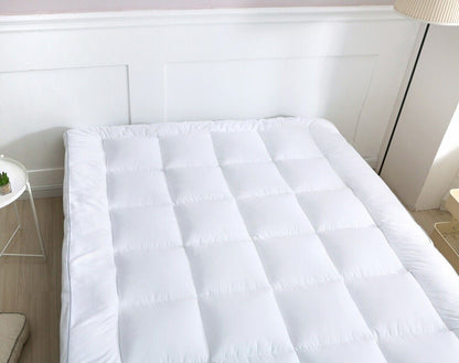 Microfiber Mattress Topper Hotel Quality Soft 4" Deep Bed Pad 10cm All Sizes