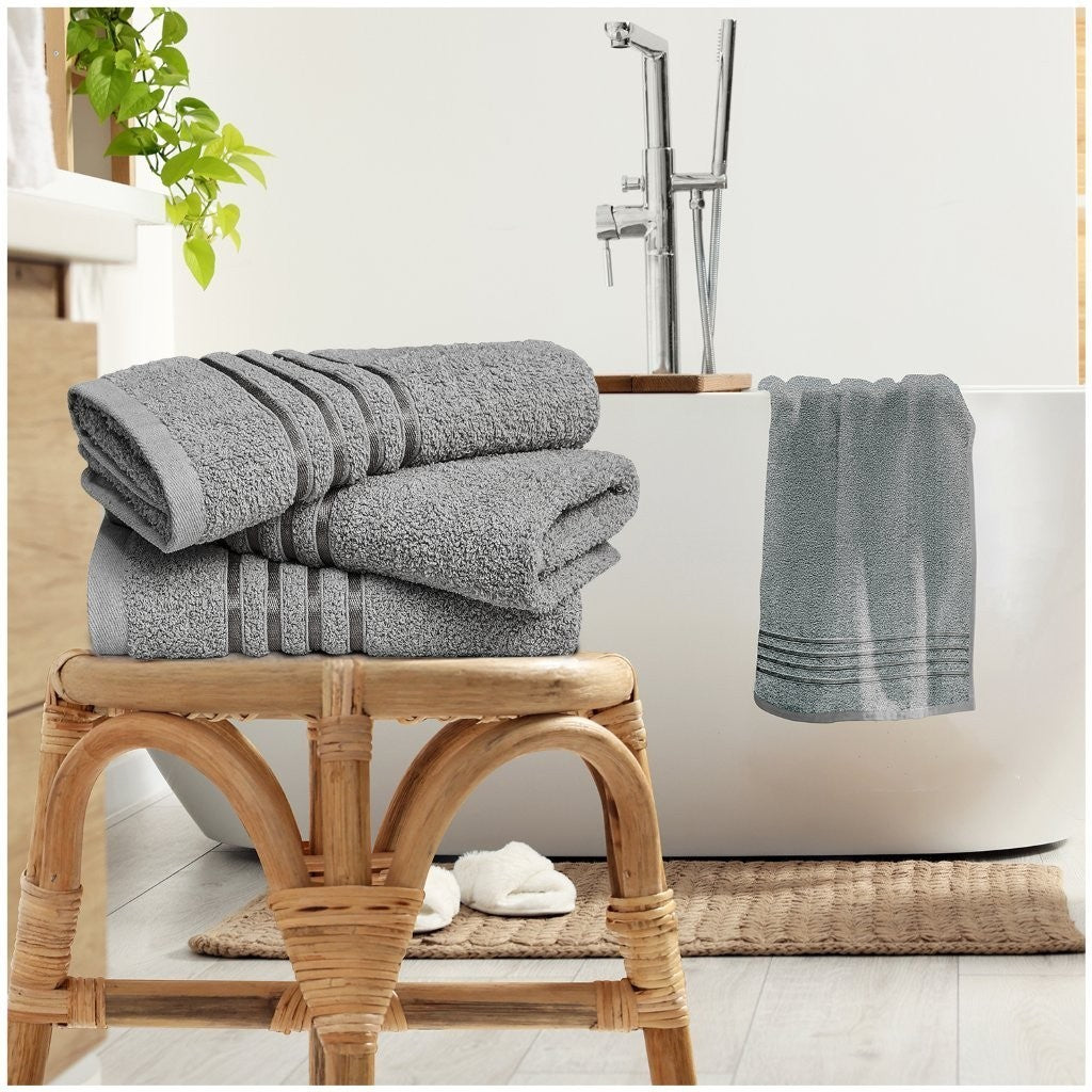Luxury Hand Towel & Bath Sheet Super Soft 100% Cotton Quickly Dry Estrella Strip