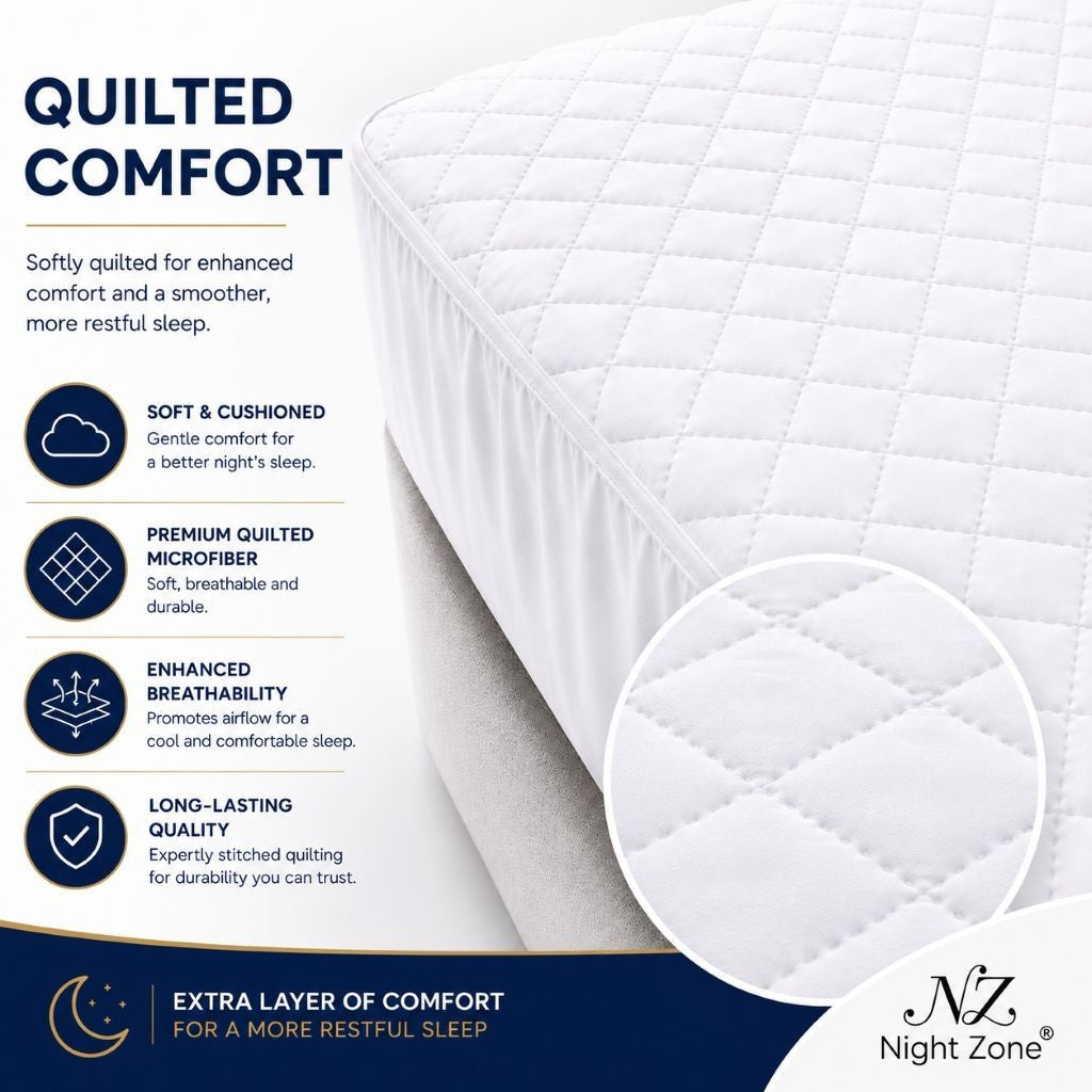 Microfibre Quilted Waterproof Mattress Protector 30cm Extra Deep Fitted Cover UK