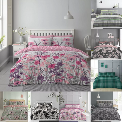 4 Pcs Complete Duvet Cover Set With Matching Bed Sheet & Pillowcases Double King