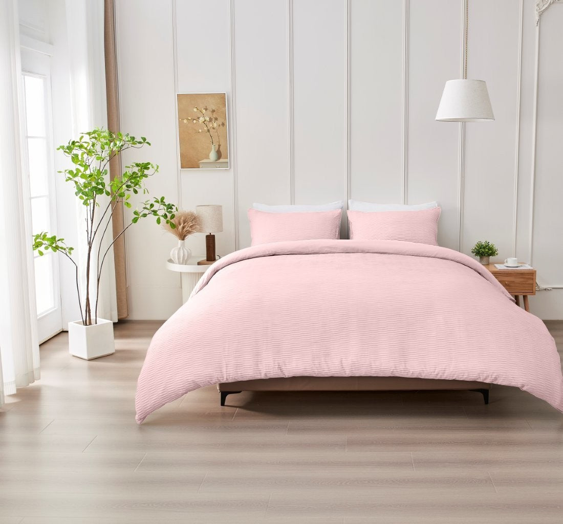 Luxury Seersucker Durham Duvet Quilt Cover & Pillowcase/s Bedding Set