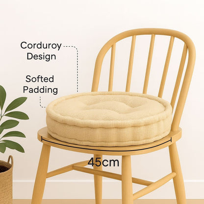 Rounded 10cm Thick padded seat cushion garden dining chair pad indoor outdoor boosters
