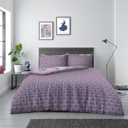 Alexia Bird Reversible Duvet Quilt Cover & Pillow Case Bedding Bed Set Pink